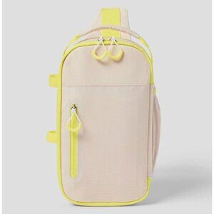 Sun Squad 6 Cans/4.5qt Soft Sided Cooler With Adjustable Straps Beige & Yellow